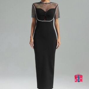 Beautiful dress detail. Thick material.